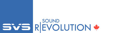 SVS SOUND R-EVOLUTION logo with a Canadian maple leaf